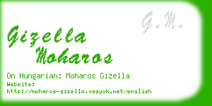 gizella moharos business card